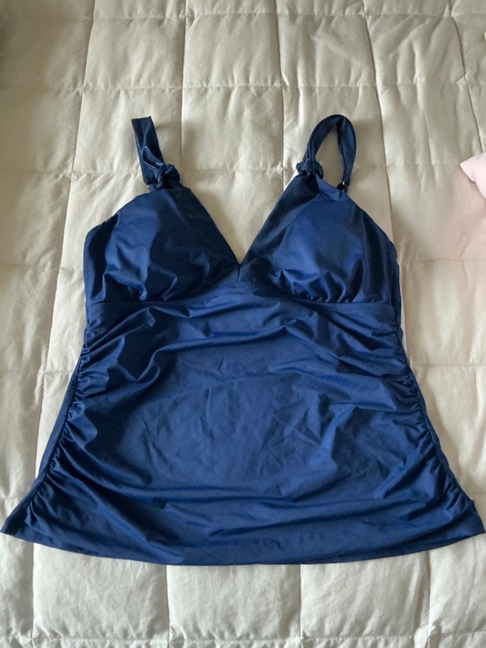 Women’s blue tankini top. Large. NWOT